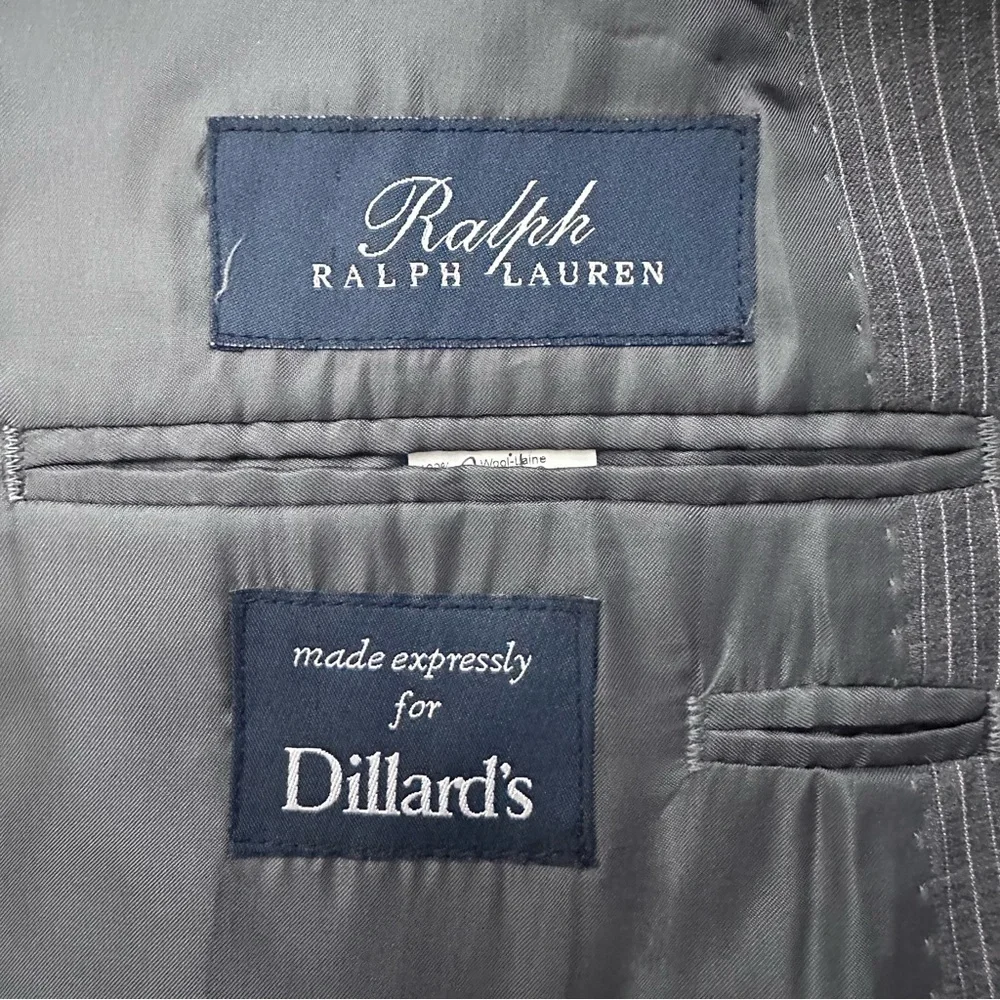 Ralph By Ralph Lauren Jacket Mens 50R Grey striped Wool Canada 3 Button